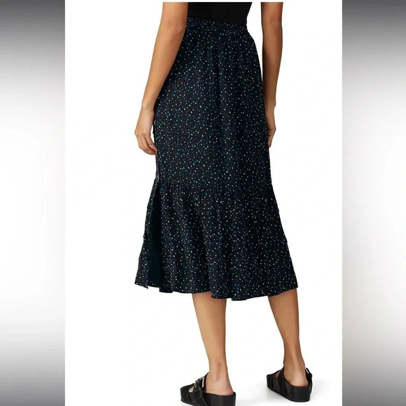 Coach Floral Tiered Snap Midi Skirt Sz 2 - Picture 2 of 9